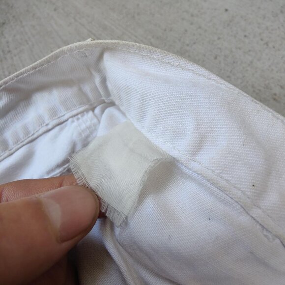 Custom reworked 'Dickies' skeleton white flared painter pants men's size 31 - Picture 5 of 5